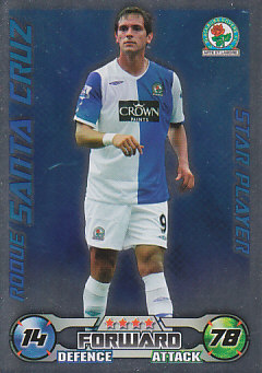 Roque Santa Cruz Blackburn Rovers 2008/09 Topps Match Attax Star Player #54